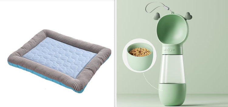 Pet Cooling Pad Bed For Dogs Cats Puppy Kitten Cool Mat Pet Blanket Ice Silk Material Soft For Summer Sleeping Blue Breathable