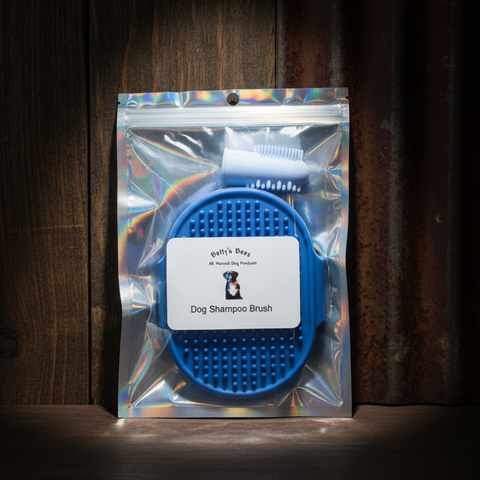 Betty’s Bees Dog Shampoo Blue Brush & Toothbrush Set