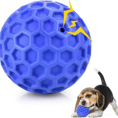 Indestructible Squeaky Dog Ball Relieves Anxiety Cleans Teeth Interactive Chew Toy For Aggressive Chewers Dog Toy For Large Breeds Outdoor Waterproof