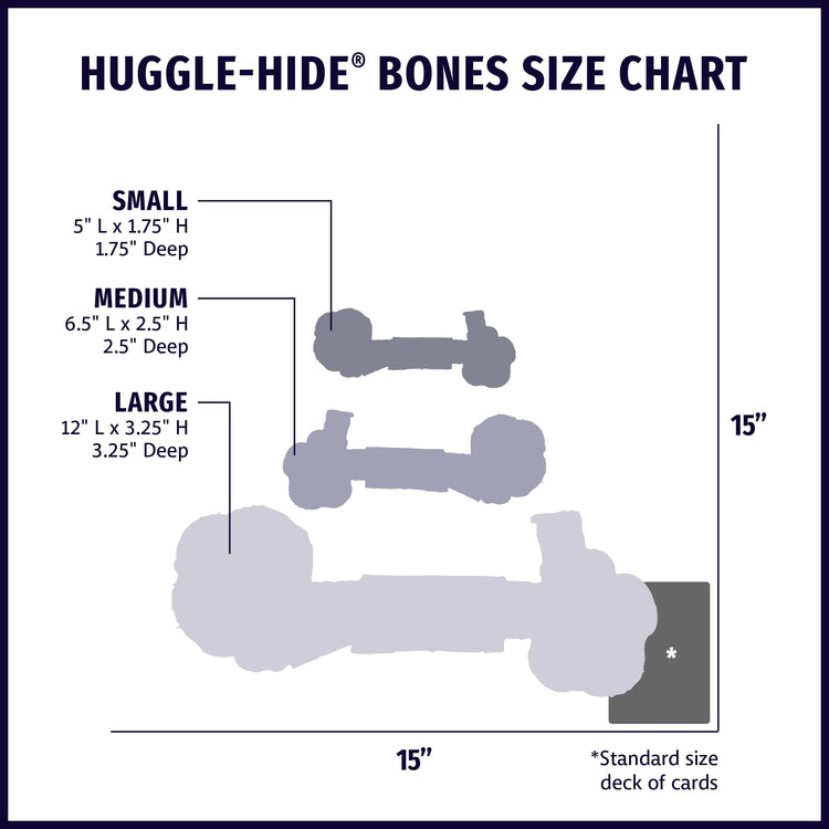 Huggle-HideĀ® Natural Leather Bone Dog Toy, 3 Pack