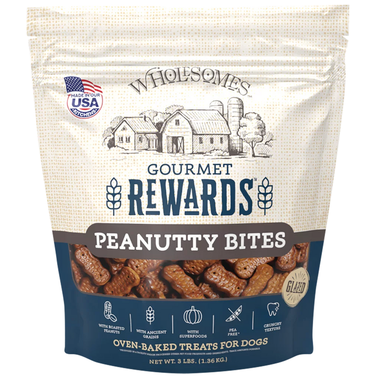 Wholesomes Adult Peanutty Bites Dog Treats (3lb)