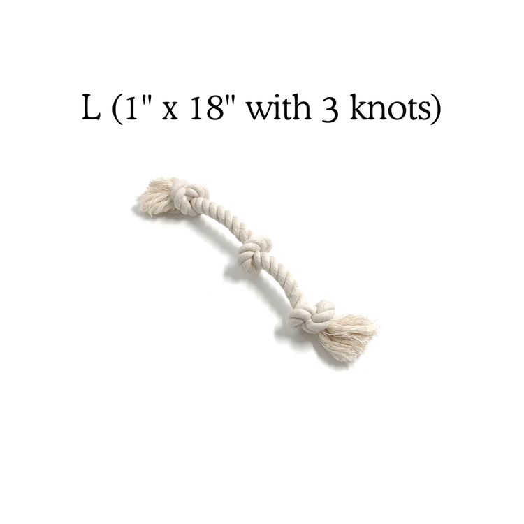 Boba & Vespa 100% Organic Cotton Rope Dog Toy - 5 Sizes