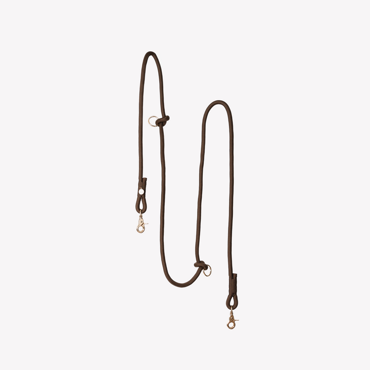 'Brown' - Hands Free Braided Leash