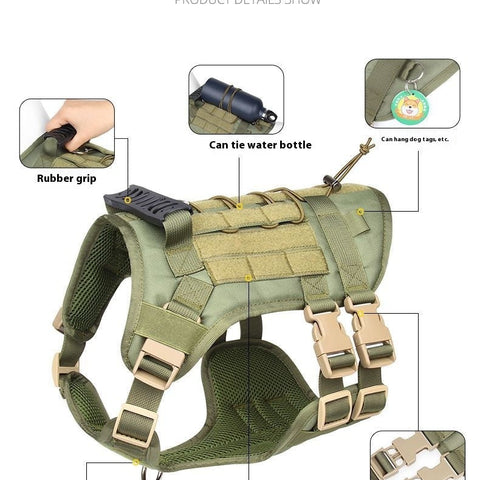 Tactical Dog Harness for Enhanced Comfort and Control