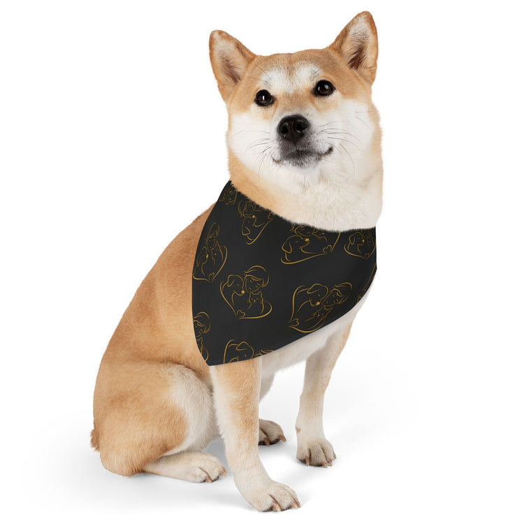 Love Line Art Dog Bandana – Person, Dog & Cat Design