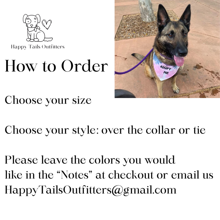 Adopt Me I'm A Foster Tie Dye Dog Bandana New Arrival