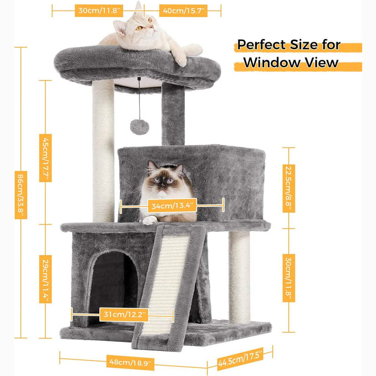 34" Cat Tree Deluxe Tower