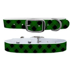 Lumberjack Forest Green Dog Collar