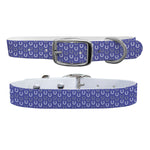 Horseshoes Periwinkle Dog Collar