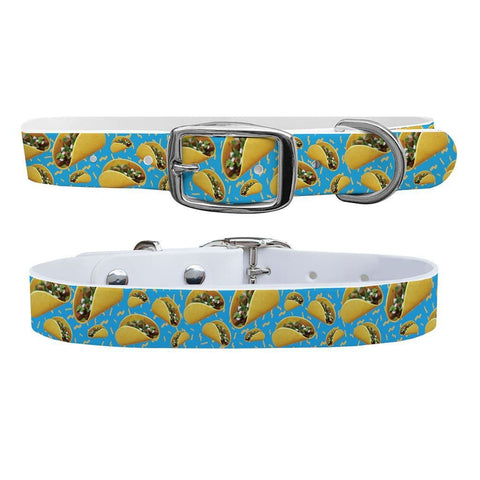 Tacos Blue Dog Collar