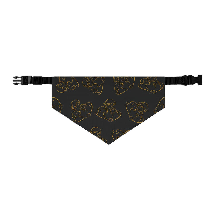 Love Line Art Dog Bandana – Person, Dog & Cat Design