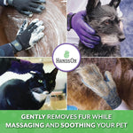 Piccardmeds4pets Aloe Oats Dog Shampoo 16oz + HandsOn Grooming Gloves Small Complete Kit