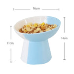 Ceramic Pet Slant Mouth Dog And Cat Food Bowl Set