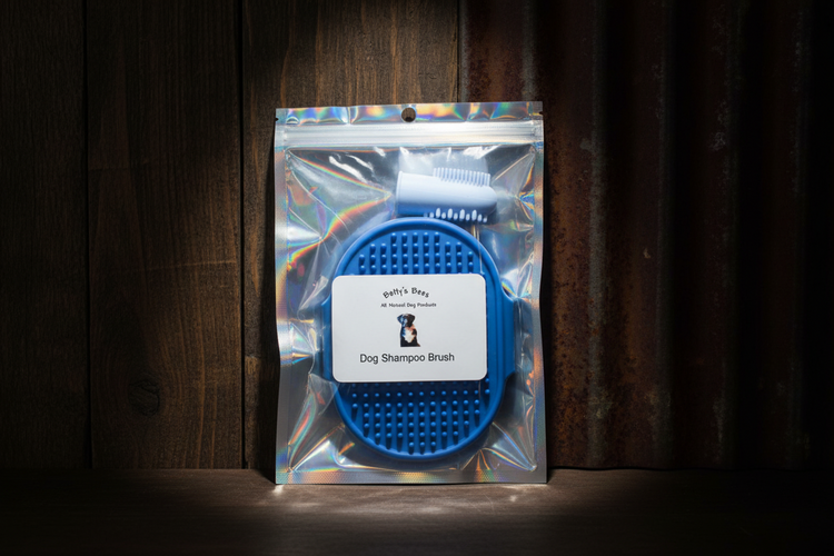 Betty’s Bees Dog Shampoo Blue Brush & Toothbrush Set