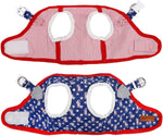 Denim Dog Harness with Star Print & Secure Buckle