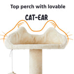Ultimate 70" Double Condo Cat Tree with Scratching Posts - Creamy Comfort for Your Feline Friends!