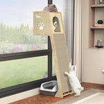 Luxury Wall-Mounted Cat Climbing Tower — Modern Cat Climber with Scratching Mat & Perch