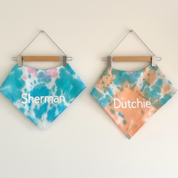 Custom Tie Dye Dog Bandana