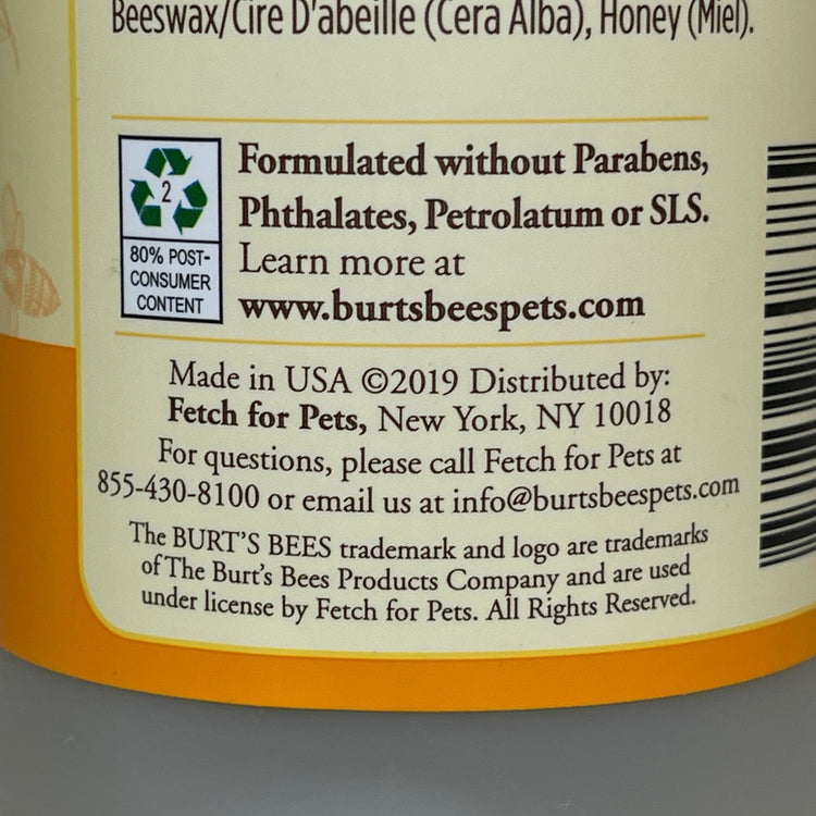BURT'S BEE'S For Dogs Shampoo & Conditioner Milk & Honey 12 oz FFP10128
