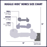 Huggle-Hide® Natural Leather Bone Dog Toy, 3 Pack