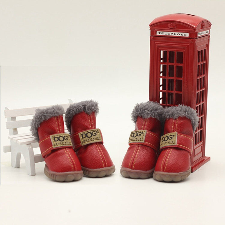 Dog Australia Waterproof Fleece-Lined Warm Dog Snow Boots