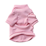 Pink Bow Cotton Turtleneck