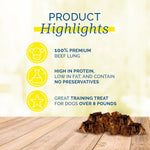 PCI Beef Crunchers Lung Bites Dog Treats (8oz)