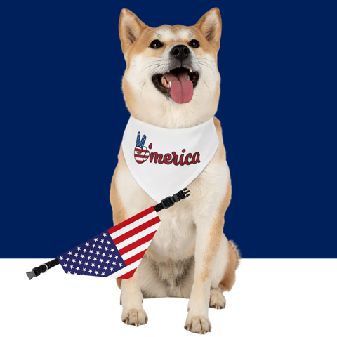 Stars and Stripes Patriotic Dog Bandana
