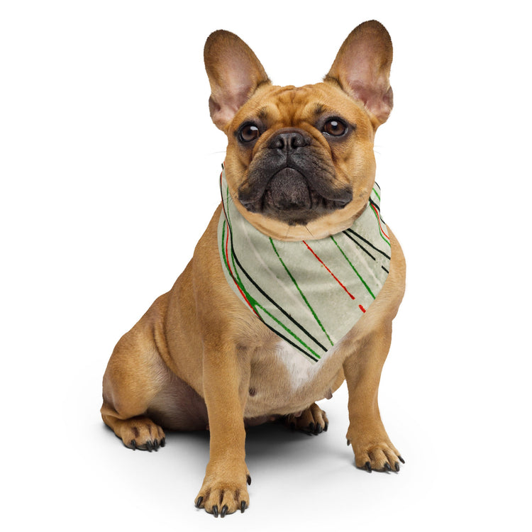 Sebastian & Clementine Oatmeal Shima-Shima Bandana For Dogs and Cats