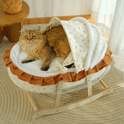 Rocking Pet Bed with Canopy