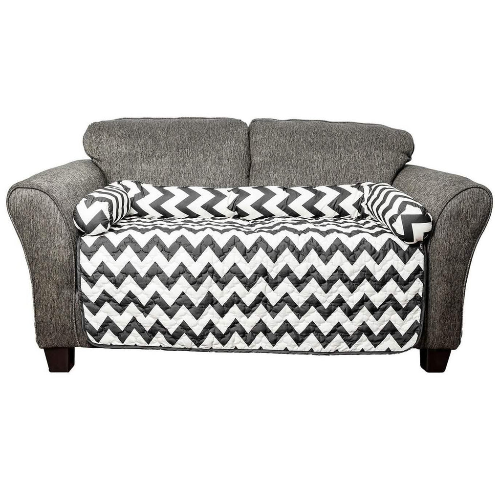 Chevron Reversible Quilted Pet Bed Chair Cover - Assorted Sizes