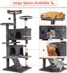 Ultimate 54-Inch Double Condo Cat Tree Tower with Scratching Post & Cozy Perch for Indoor Cats - Stylish Ashy Design