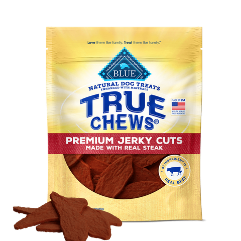 Blue Buffalo True Chews Jerky Cuts Real Steak Dog Treats (10oz)