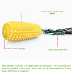 Indestructible Tough Durable Chew Corn Squeaker Interactive Dog Toys