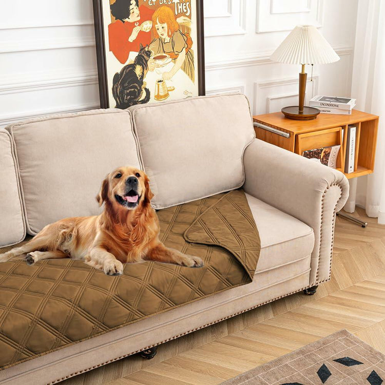 fuguitex Waterproof Reversible Dog Blanket Small 30x53 Brown Size 30x53