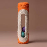 Pet Cat Rolling Sisal Scratching Post Trapped With 3 Ball Training Novely Toy