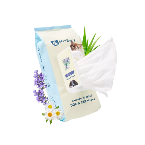 4FurBaby Dog & Cat Grooming Wipes, Plant-Based, Hypoallergenic, 400 Count