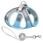 Reflective Dogs Harness with Leash Adjustable Harness Vest Breathable Collars