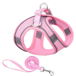 Reflective Dogs Harness with Leash Adjustable Harness Vest Breathable Collars