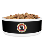 Black Ceramic Pet Bowl with Cat Accepted Emblem — Durable Food & Water Dish for Dogs & Cats