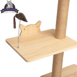Elevate Your Cat's Playtime with the Darkiel 7-Piece Wall-Mounted Climbing Tower